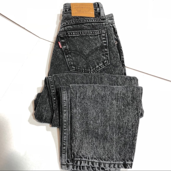 Mom Jean Brenda Grey Black Size 